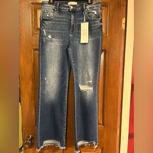 NWT * Risen size 15 Blue Distressed Women Jeans
